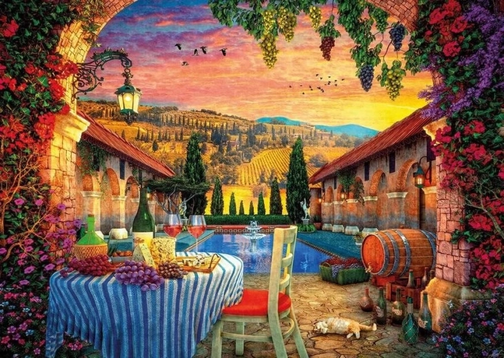 Puzzle GIBSONS Puesta de sol en la Toscana 1000 piezas