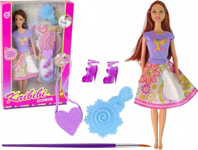 Muñeca con pelo largo para pintar vestidos – Pintar