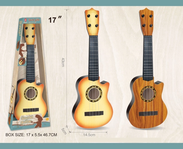 Guitarra infantil de plástico con 4 cuerdas