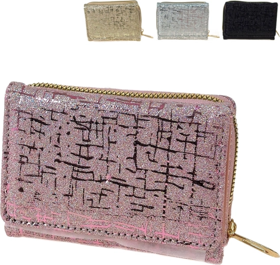 Cartera brillante con purpurina para niña con cremallera - 1 pieza