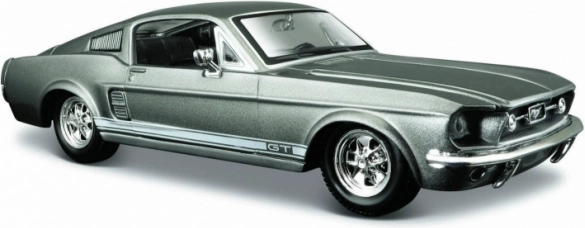 Modelo Ford Mustang GT 1967 1:24 gris