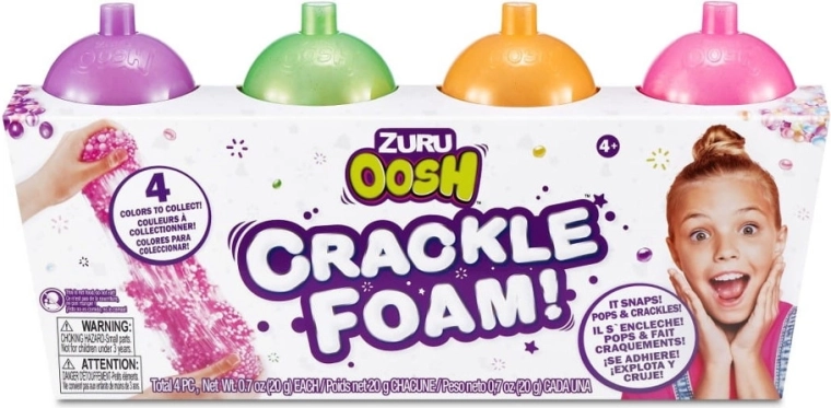 Set de slime ZURU Oosh – espuma crujiente, 4 uds.