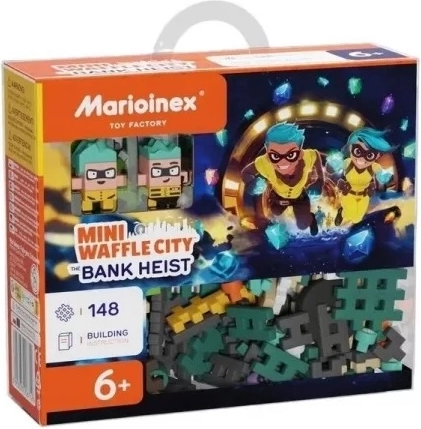 Bloques Mini Waffle Atraco al banco, 148 piezas