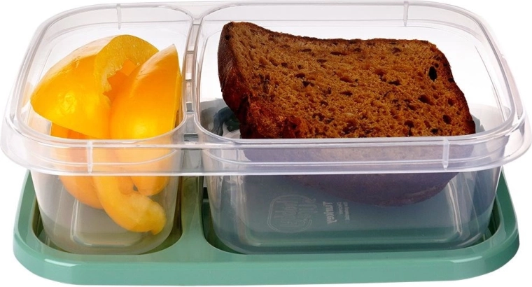 Dos compartimentos separados para un almuerzo perfectamente organizado