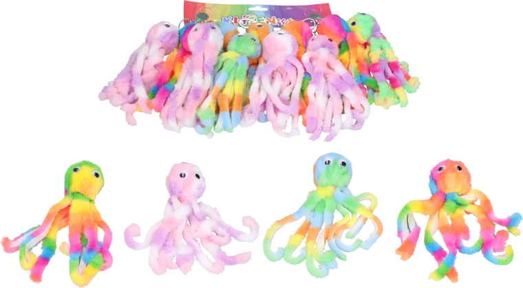 Llavero colorido con forma de pulpo - 1 unidad