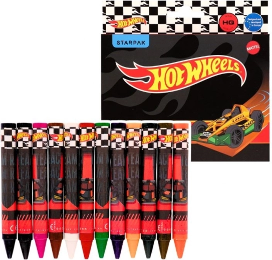 Ceras jumbo Hot Wheels 12 colores - 1 unidad