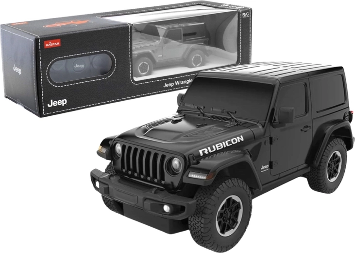 Coche R/C 1:24 Jeep Wrangler JL Rubicon negro