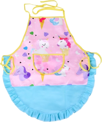 Adorable delantal con unicornio y práctico bolsillo