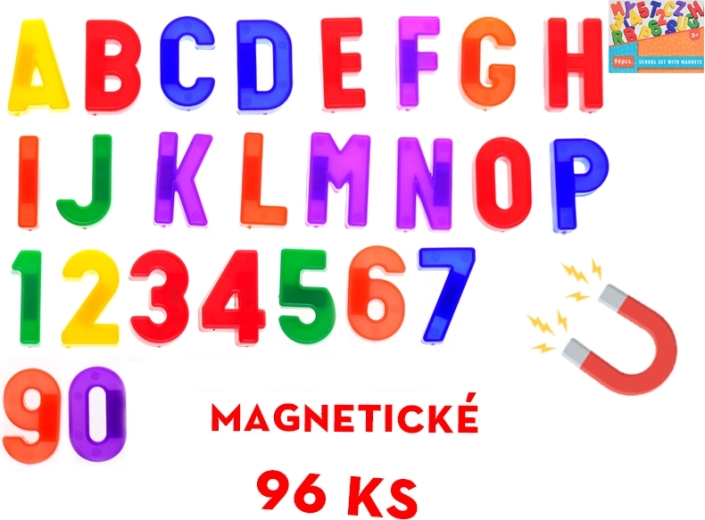 Set de letras y números magnéticos (96 piezas)