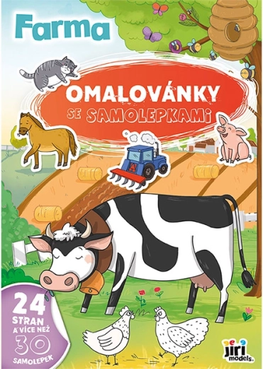 Cuaderno para colorear A4 con pegatinas Granja