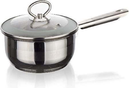Cazo de acero inoxidable con tapa de vidrio 16 cm, 1,5 l MATTE New Line para inducción