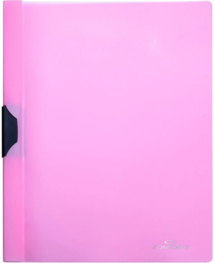 Carpeta de documentos CONCORDE A4 con clip lateral – rosa pastel