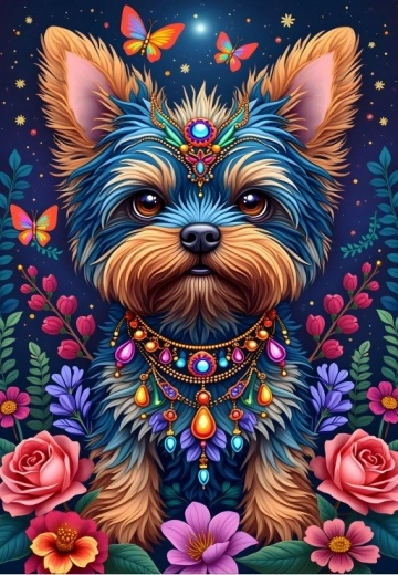 Alipson puzzle perrito en un mar de flores 1000 piezas