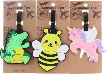 Etiqueta para maleta animalitos