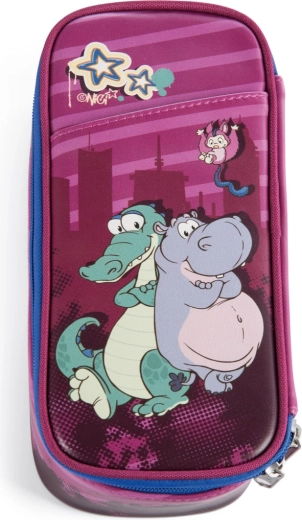 Estuche NICI Cocodrilo e Hipopótamo verde