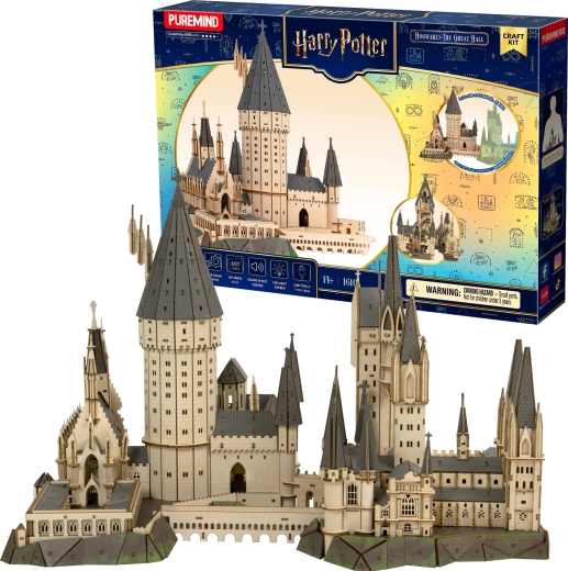 Puremind Harry Potter puzle 3D de madera Hogwarts – Gran Comedor