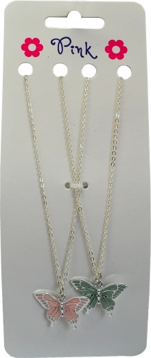 Collar infantil con mariposa metálica – set de 2 uds.