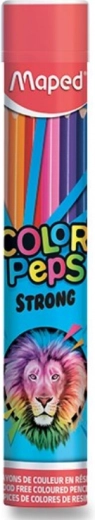 Lápices de colores MAPED Color’Peps Strong en tubo metálico, 12 uds.