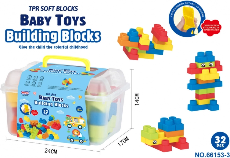 Set de bloques de construcción blandos 32 uds con maletín