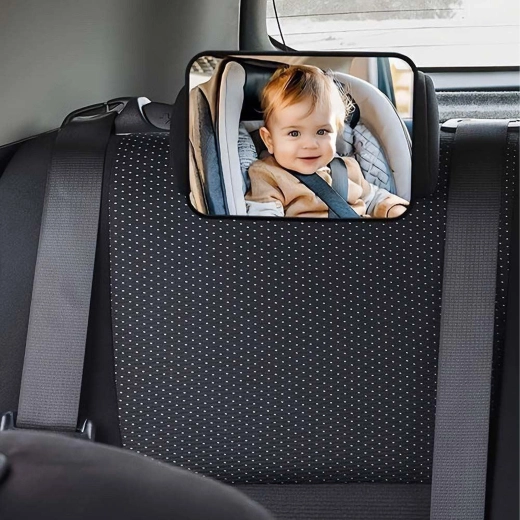 Espejo retrovisor infantil para coche en reposacabezas, ajustable 18,8 × 13,5 cm