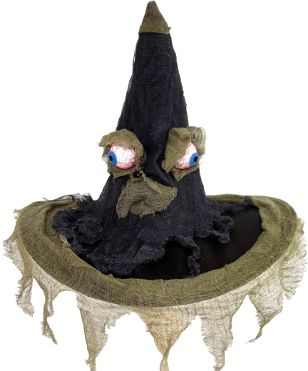 Sombrero de brujo negro, puntiagudo (universal)