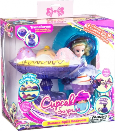 Cupcake Surprise – postre de plátano que se transforma en princesa y dormitorio