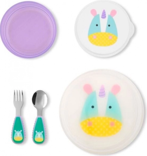 Skip Hop Zoo set de comida 5 piezas unicornio para niños desde 12 meses