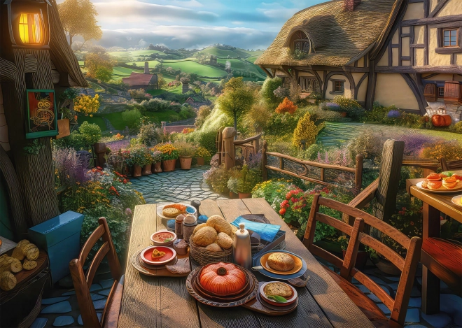 Puzzle Desayuno con vistas de 1000 piezas