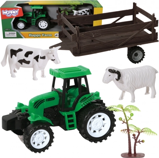 Tractor con remolque y animales Woopie