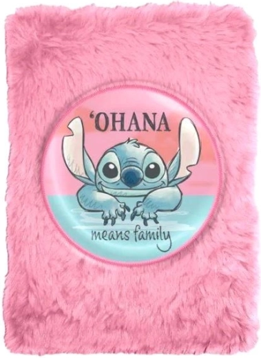 Cuaderno de peluche Lilo & Stitch rosa