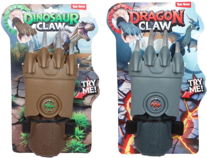 Garras retráctiles de dragón/dinosaurio de plástico 11 × 29 cm, 2 colores