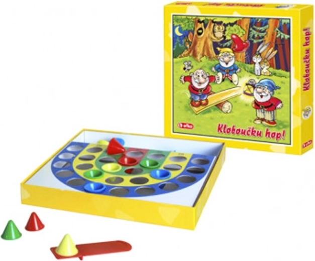Juego de mesa Klobúčik, hop! juego familiar de habilidad