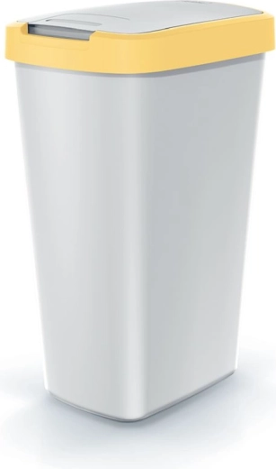 Papelera Compacta Q Flap de 45 l con tapa abatible, diseño estrecho
