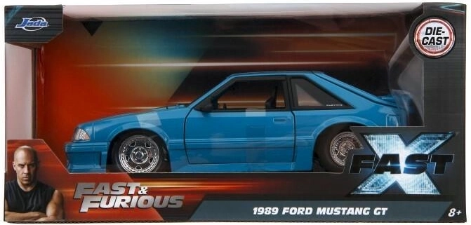 Jada Toys 1989 Ford Mustang GT 1:24 Fast & Furious 10 modelo metálico