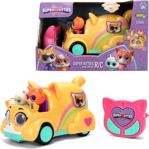 Jada Toys SuperKitties coche teledirigido RC con Ginny y Bitsy