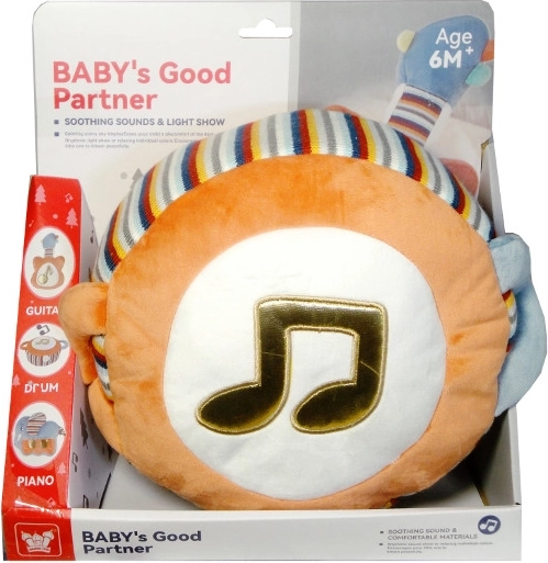 Tambor de felpa con luz y música para bebés