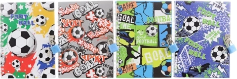 Cuaderno con candado de fútbol