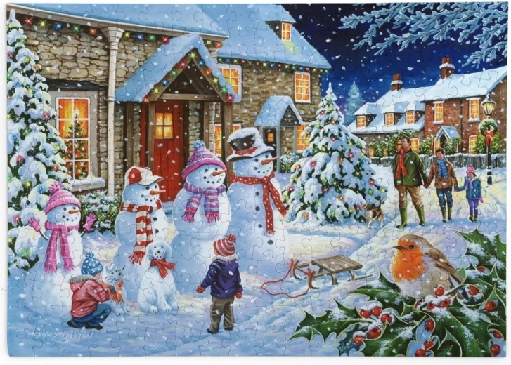 House of Puzzles Paseo nevado con la familia – puzzle de 250 piezas grandes