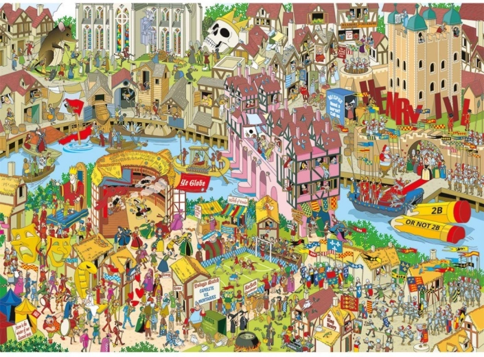 Puzzle Gibsons Jokesaws: Shakespeare Shuffle 1000 piezas