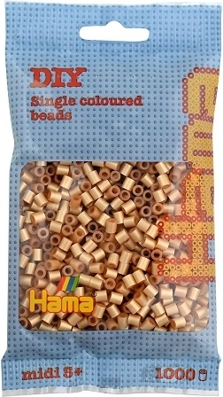 Cuentas para planchar Hama Midi doradas 1000 uds