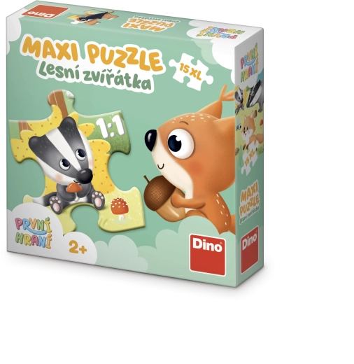 Puzzle Dino maxi baby Primeros juegos Animales del bosque, 15 piezas