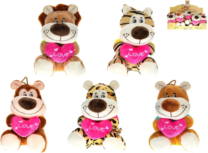 Animalito de peluche safari con corazoncito Love 15 cm