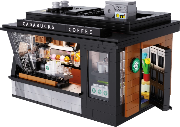 Zona de barista y escaparate detallados