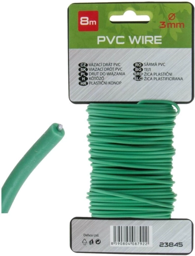 alambre de atar recubierto de goma 5 mm, 4 m, verde
