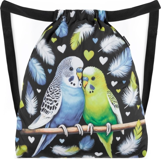 Bagmaster bolsa escolar para zapatillas y educación física con motivo de loro