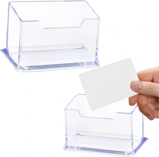 Soporte Transparente de Plástico para Tarjetas de Visita 11 cm
