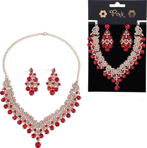 Set rosa de collar y pendientes Princess Dream