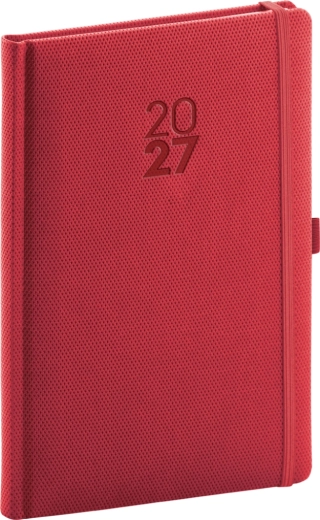 Agenda semanal Notique Diamante 2027 roja 15 × 21 cm