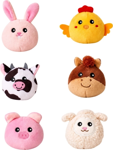 Seis animalitos de peluche