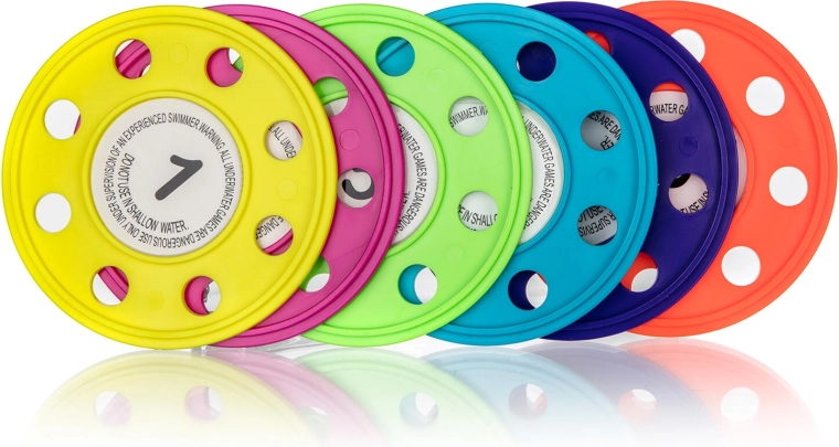 Discos de inmersión para el agua SPORTWELL, mezcla de colores (6 uds)